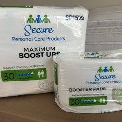 Bladder Pads 2 Absorbencies $5 each or both for $8