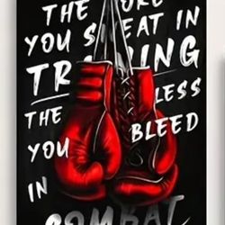 Motivational Boxing Canvas Poster