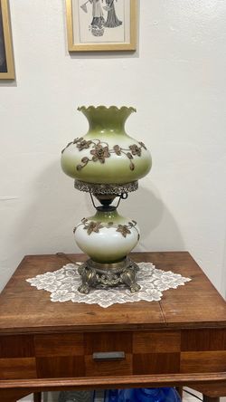 Mid-century hurricane lamp