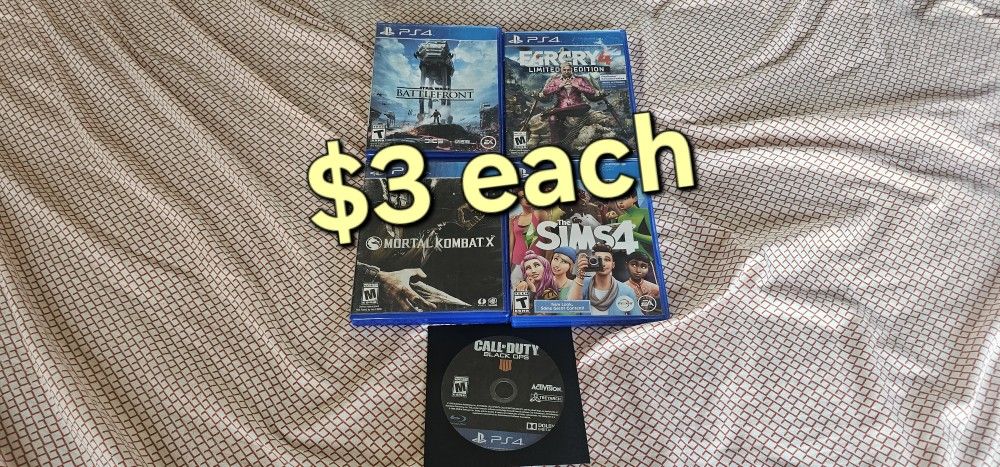 Ps4 Playstation 4 Games $3 Each