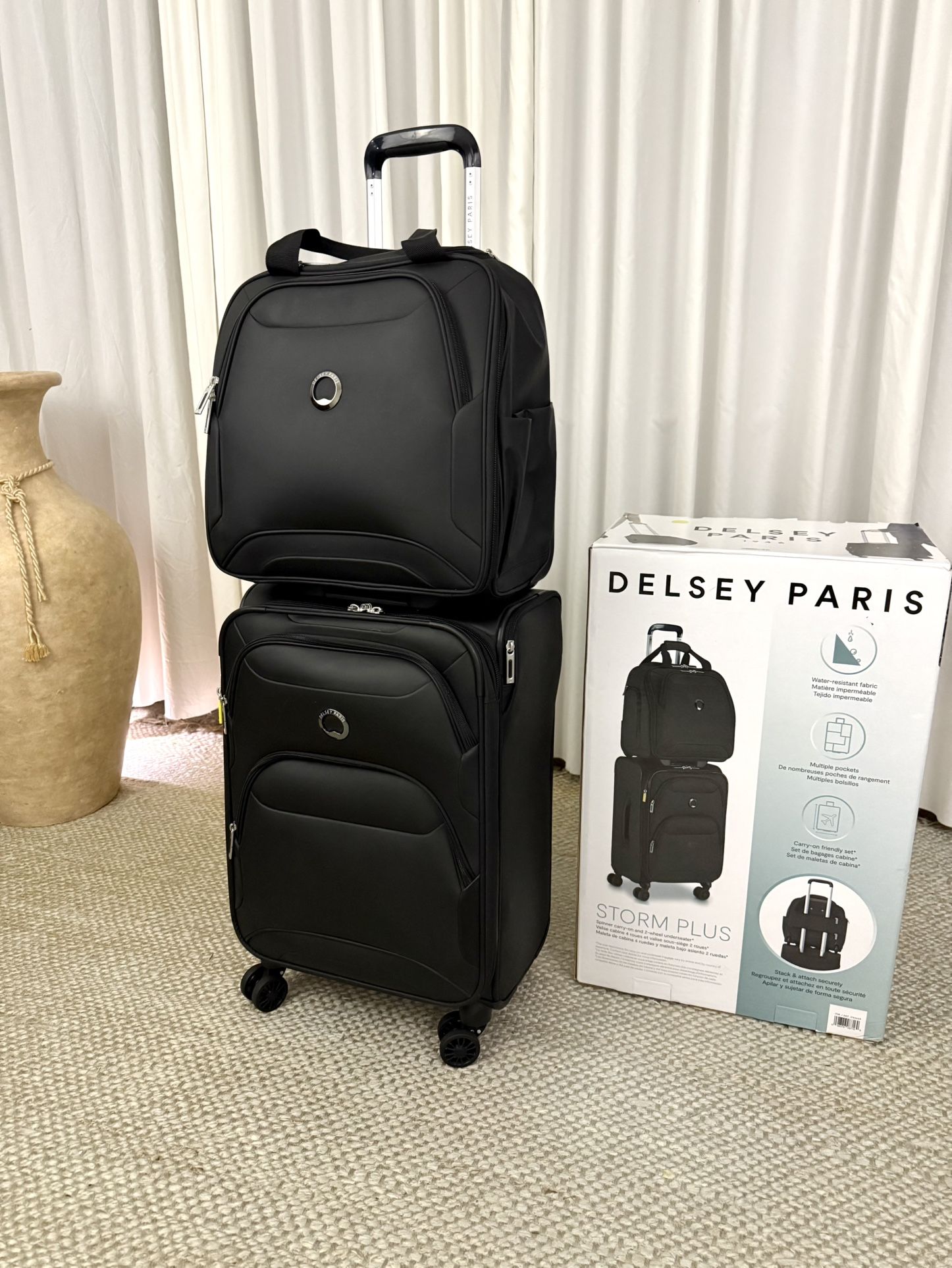 Delsey Carry on and Under Seater Set