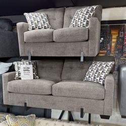 2Pc Brown Sofa And Loveseat Available In Sectional