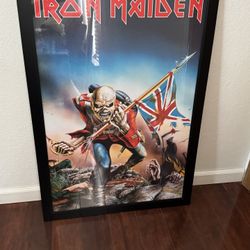 Professionally Framed Iron Maiden Poster 39 X 27 1/8