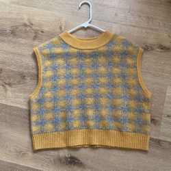 Vest Sweater Mustard Yellow 