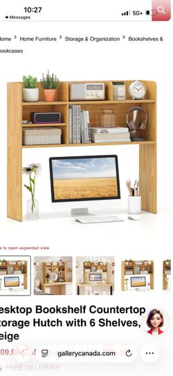 Desktop bookshelf