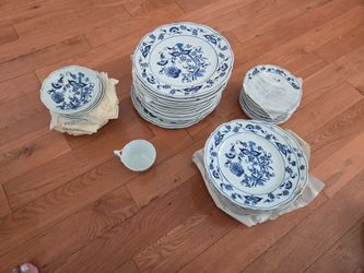 Vintage Blue Onion Danube Dishes.