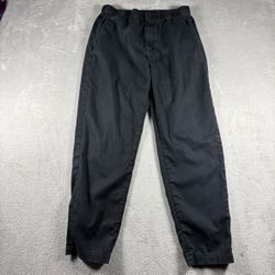 COS Elastic Waist Minimalist Twill Tapered Trousers Men’s Size 34R Black #2337