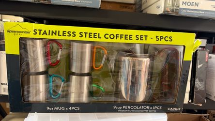 Alpine Mountain Gear 5-piece Stainless Steel Coffee Set