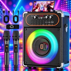 Home Karaoke Speaker System with 2 Microphones.