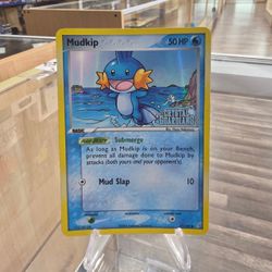 Mudkip Pokémon Card EX Crystal Guardians 57/100 Reverse Holo Stamp LP