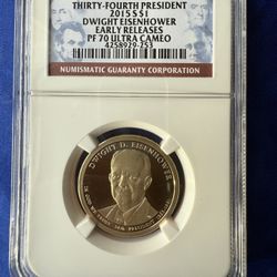 2015 $1 DWIGHT EISENHOWER COIN