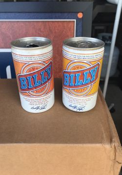 Vintage billy beer cans