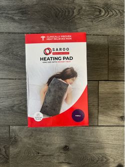 SAROO Heating Pad for Back Pain Relief,Massaging Weighted Heating Pads for Neck, Shoulder,Cramp,Port