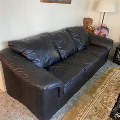Black Leather Sofa $200 OBO