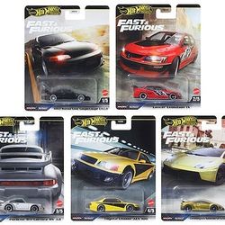 Die Cast Metal - Fast & Furious Premium 5 PCs. Set New -
