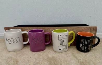 Rae Dunn coffee mugs Halloween