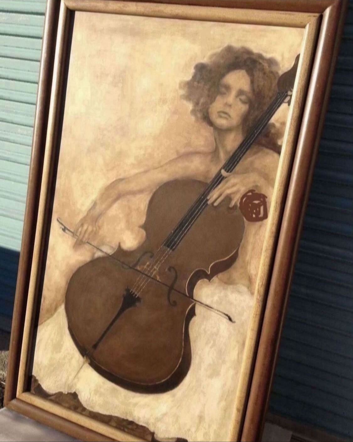 The Cello Player, 2009 Gorgeous, single piece art piece by Barbara Hangan, 