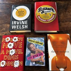 1st Printing HB Novels Sedaris, Chabon, Coupland, Welsh