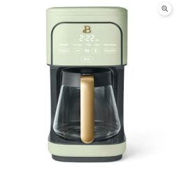 Beautiful 12 Cup Programmable Coffee Maker, Sage Green by Drew Barrymore