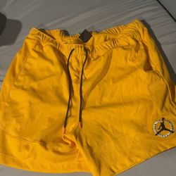 Yellow Jordan Shorts XXL