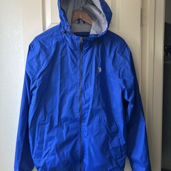 U.S. Polo Hooded Rain Jacket For Men Size Medium Brand New With Original Tag 