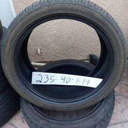 235 40r19 Set Of Two Tires $50