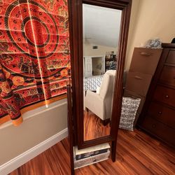 Samson International (Costco) Solid Wood Jewelry Armoire Cabinet & Mirror 