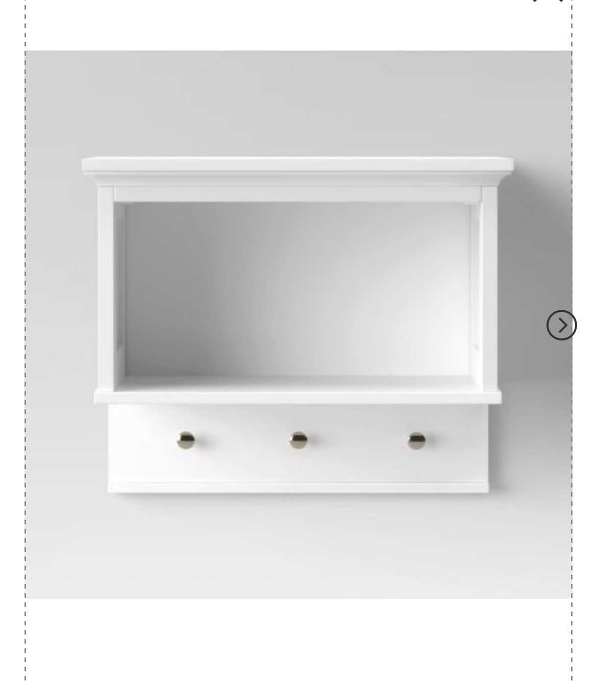 Wall Shelf with Hooks White - Threshold