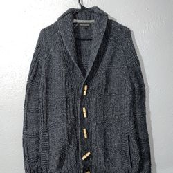 Men’s Black Cardigan Coat