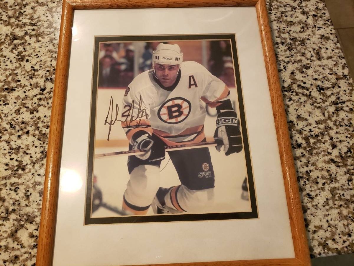 Autographed Adam Oates framed picture smoke free pet free home