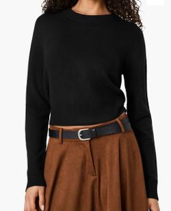 French Connection black crewneck long sleeve sweater, size 2XL plus