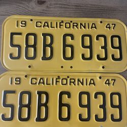 1947 Restored License Plate