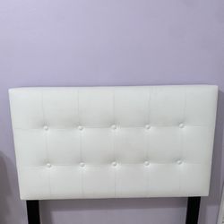 White Twin Headboard 