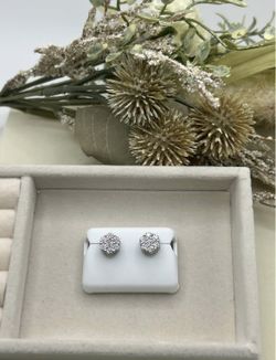 Moissanite Silver Earrings