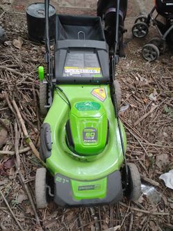 Greenworks pro electric lawnmower