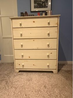Distressed White Pine Dresser All Wood