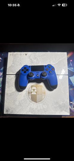 Destiny Edition PlayStation Console  CUH-1215A PS4 W/ Blue Control And FF7 Remake