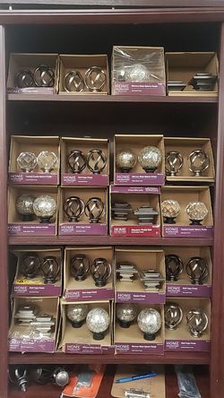 Home Decorators custom curtain rod ends.