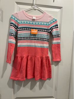 Gymboree Girls Pink Fair Isle Pink Dress 6. Brand New with Tag