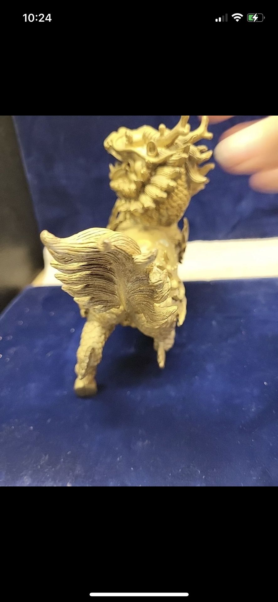 Antique Brass Chi Lin Qilin Kirin Mythical Hooved Chimerical Creature 6”