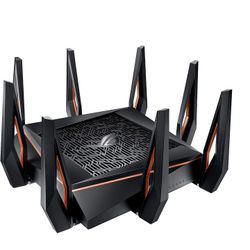 ROG Rapture GT-AX11000 IEEE 802.11ax Ethernet Wireless Router - 2.40 GHz ISM Band - 5 GHz UNII Band - 11000 Mbit/s Wireless Speed - 5 x Network Port -