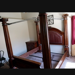 Grande King Bed Frame and pillar Luxurious High end furniture