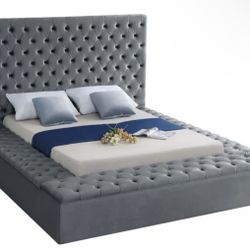 Grey Queen Bed