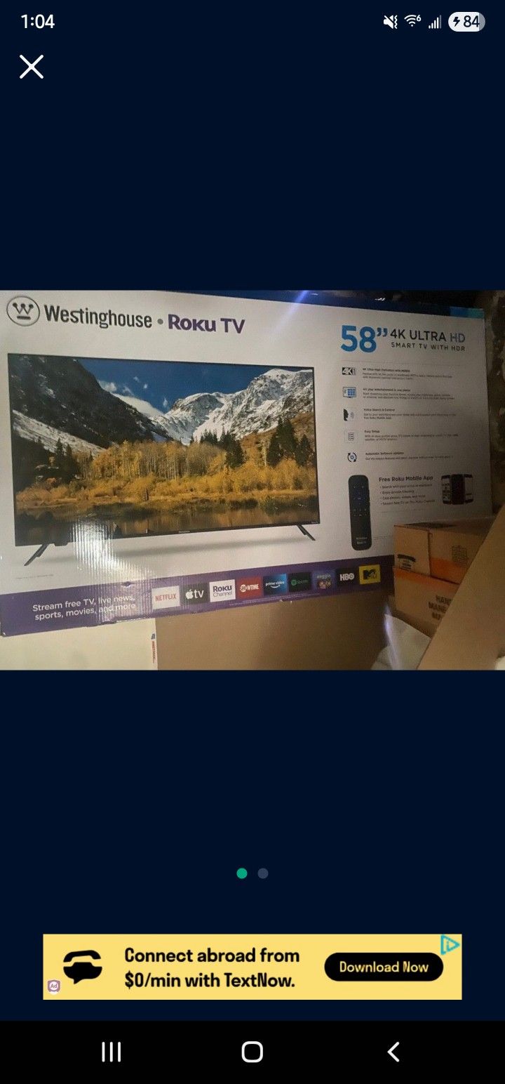 Almost New... Roku Tv 58 Inch