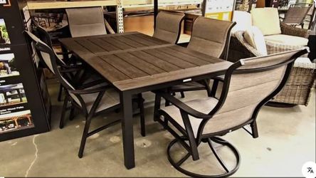 New HAMPTON BAY "Felton Falls" 7 Piece Dining Set