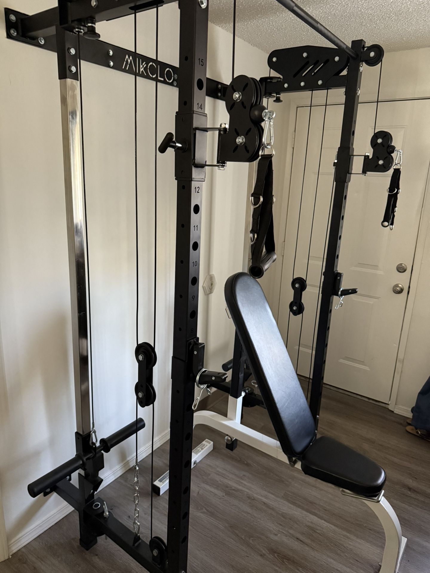 MIKOLO Folding Wall-Mounted Power Rack + Full Home Gym Setup – $800 (Over $1000 Value!)