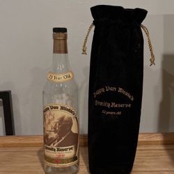 Empty 23 Year Pappy Van Winkle Bottle And Bag