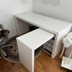 IKEA MALM desk with pull out panel