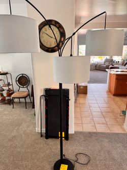 3 Head Arc Floor Lamp Black