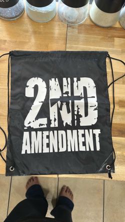 2nd Amendment Drawstring bag $10